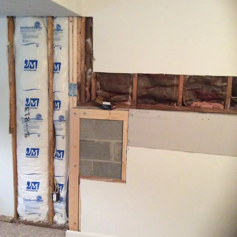 Wall insulation replacement during Contents Cleaning & Restoration in Grosse Ile